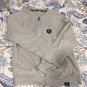 Grey zip up sweatshirt
